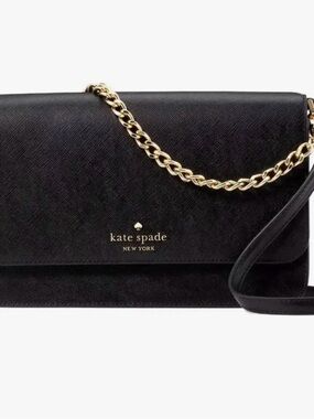 Kate Spade Black Madison Willow with Gold Chain